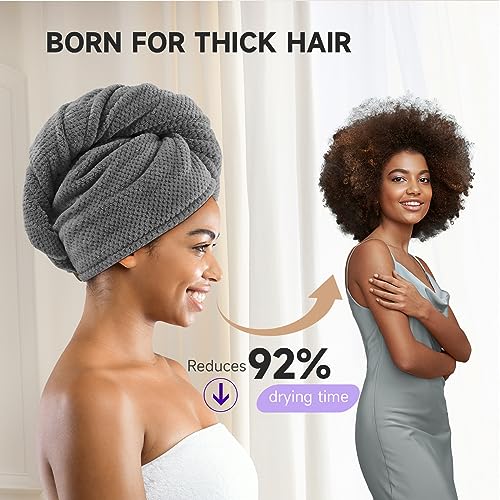 Umisleep 3 Pack Microfiber Hair Towel Wrap for Curly Hair