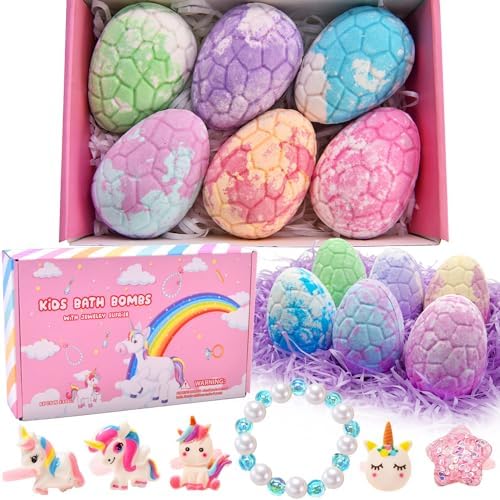 Unicorn Bubble Bath Bombs with Toys Inside