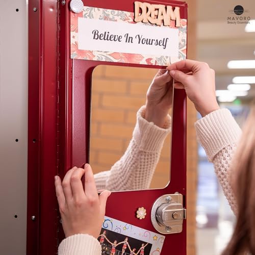 Mavoro Magnetic Locker Mirror - 7x9in Shatterproof