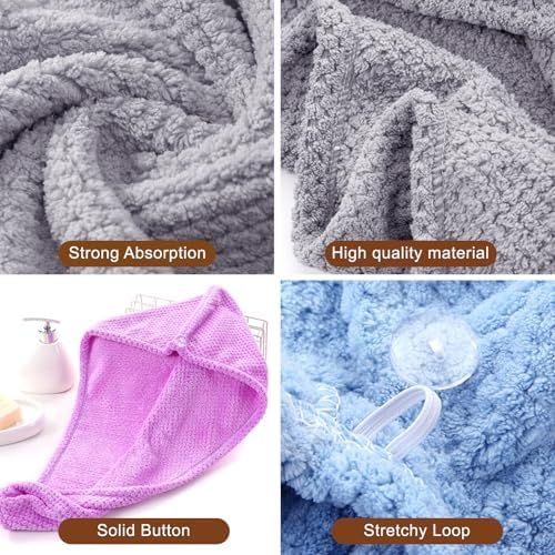 Soft Microfiber Hair Drying Towel 5 Pack for Curly Hair