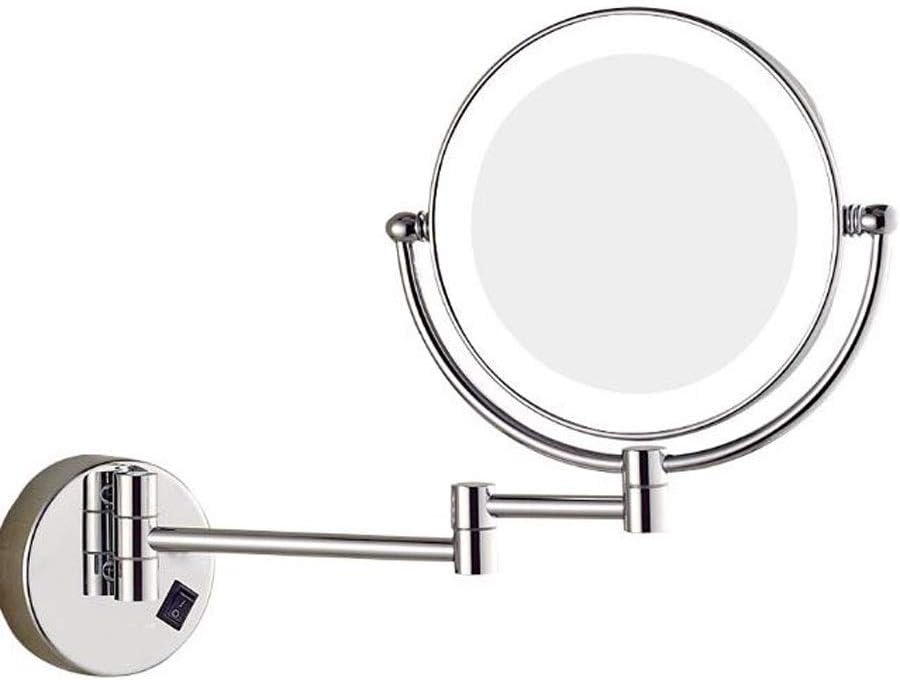 DEIHGE Vanity Mirror Wall Mounted LED Makeup Shaving Mirror Double Side