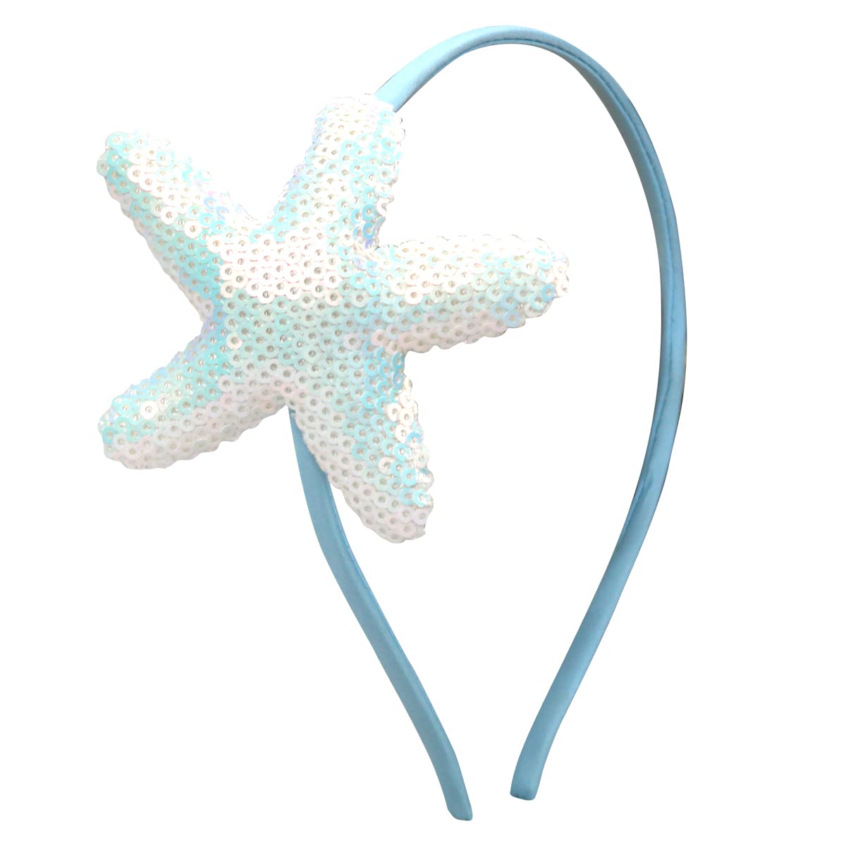 Totelux Blue Starfish Sequins Headband for Women Girls