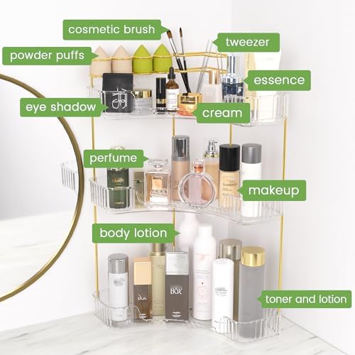 NATURES SOURCE 3-Tier Corner Makeup Organizer