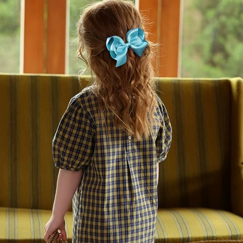 4 Inch Shiny Glitter Ribbon Hair Clips for Girls and Women