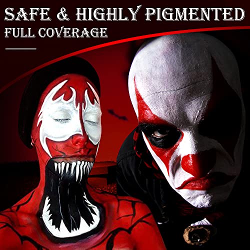 BEUSELF Face Body Paint Stick - Clown White Eye Black