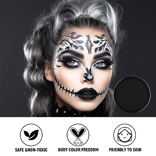 Paezm Black Face Paint Pot - 30g Halloween Makeup