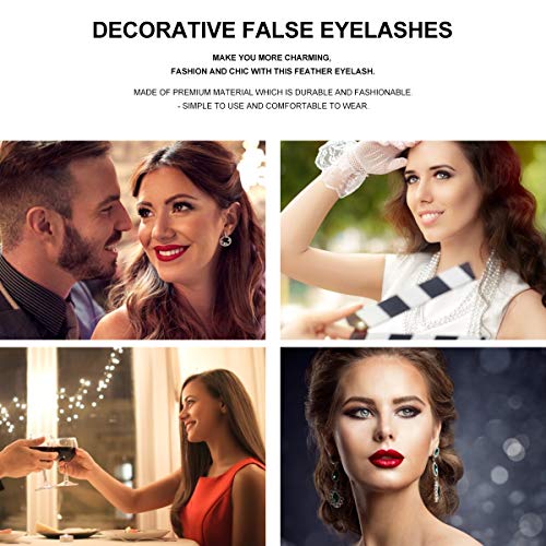 SOLUSTRE 2 Pairs Orange False Eyelashes
