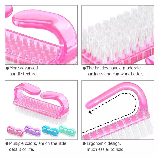 ZNDIJE 4 Pcs Nail Brush Set - Daily Use for Hands Feet Nails