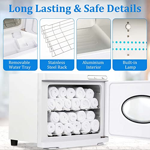 Hot Towel Cabinet 23L - Spa Towel Heater with See-Through Window