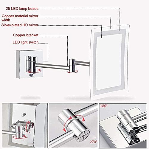 LCARY HD LED Vanity Mirror Wall Mounted