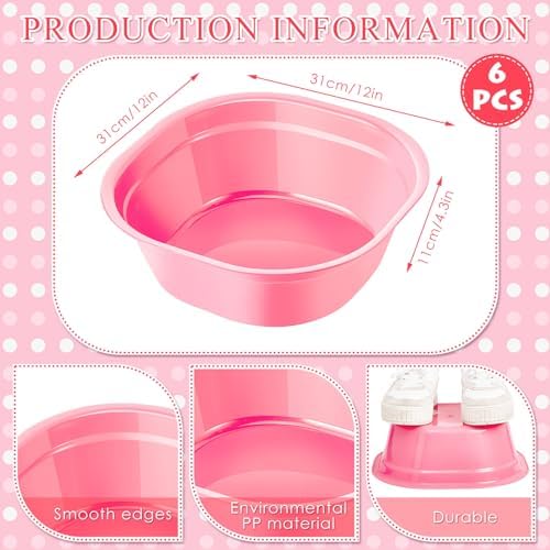 Patelai 6-Piece Kids Foot Spa Kit for Girls Pink