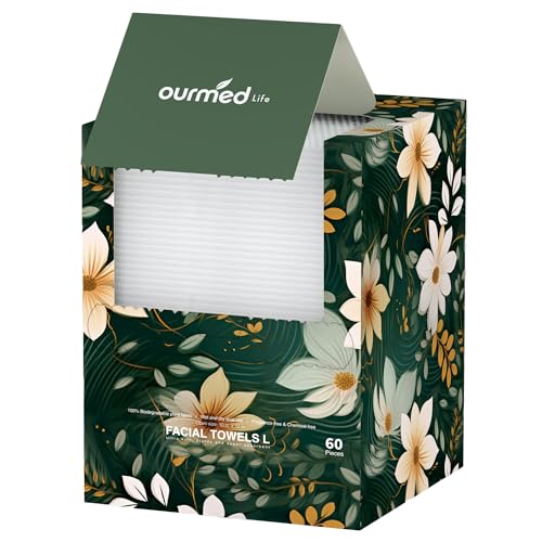 Ourmed Life Disposable Face Towels 60 Count Unscented 10x10 Inch