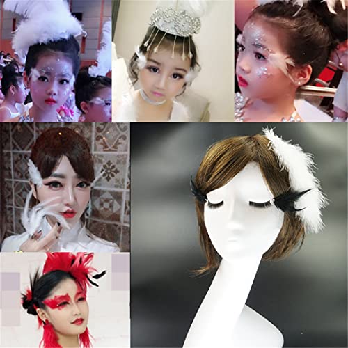 Tsangbaby Black Feather False Eyelashes for Halloween Cosplay