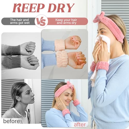 Crosize Womens Wrist Towels 10PCS Microfiber Face Wash Bands