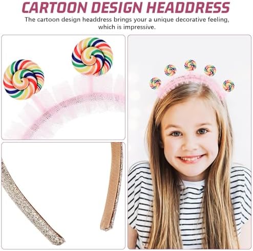 COHEALI Cute Lollipop Headband Hair Accessory