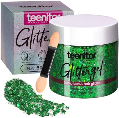 Teenitor Green Body Glitter Gel 80g Holographic