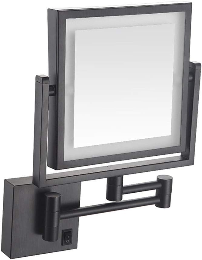 8 Inch LED Makeup Mirror with 3X Magnification and 360 Degree Swivel