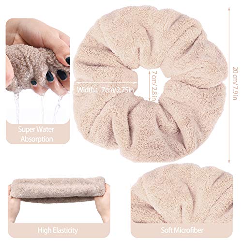 WILLBOND 4-Piece Bright Microfiber Scrunchies