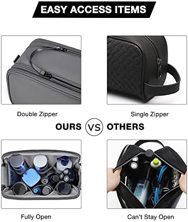 BAGSMART Toiletry Bag for Men - Grey Large