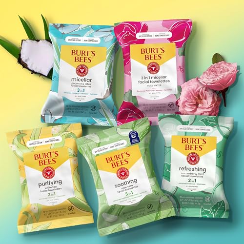 Burts Bees Aloe Vera Face Wipes 30 Ct 3-Pack 1