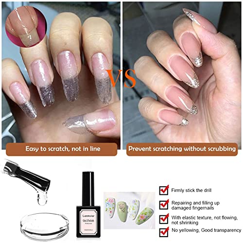 Xiahium Nail Art Tool Kit 15ml Durable Matte Seal Base Glue