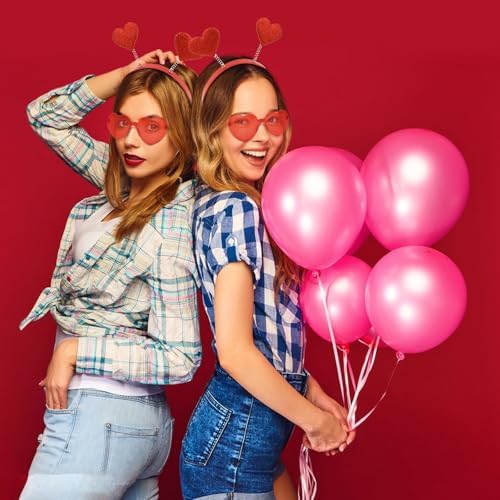GAFATORY Heart Headband and Sunglasses Set 1