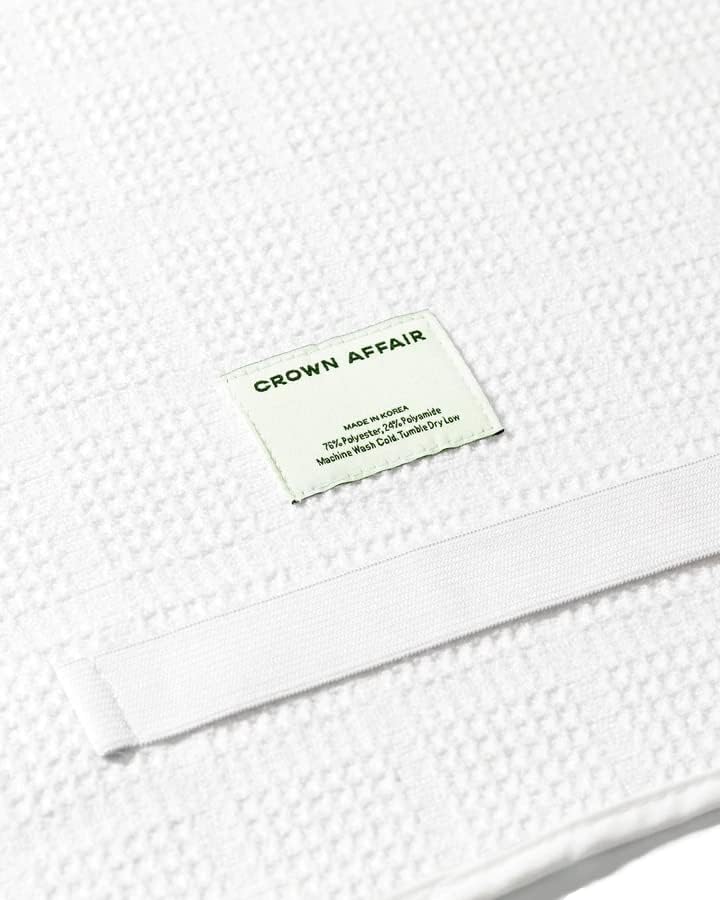 CROWN AFFAIR - Microfiber Hair Towel White 32x38 Inches