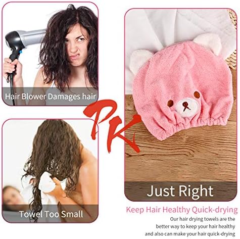 Lamoutor 3Pcs Hair Drying Towel for Kids