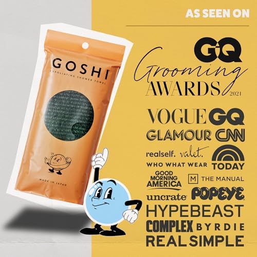 GOSHI Exfoliating Shower Towel - Moss Green
