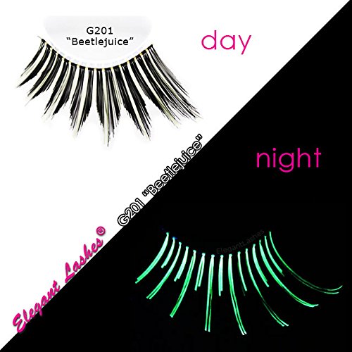 Spiky Glow-in-the-Dark False Lashes for Drag Queen Halloween