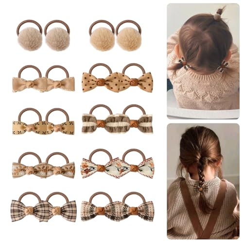 Baby Hair Ties 20 Pcs Elastic Scrunchies for Toddlers