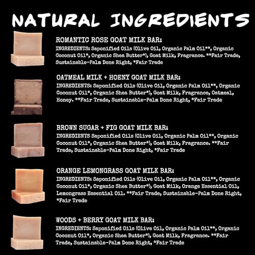 Bluebyrd Goat Milk Soap Set of 5 Bars