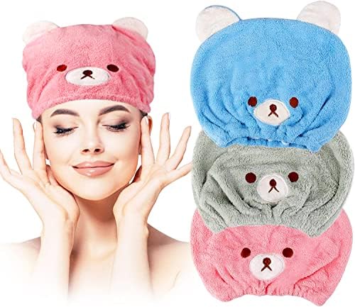 Lamoutor 3Pcs Hair Drying Towel for Kids