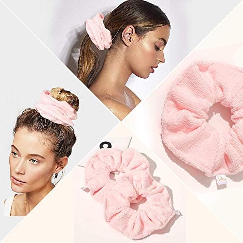 Ivyu Microfiber Hair Drying Scrunchies - 4 Pack Fast Absorbent Towel