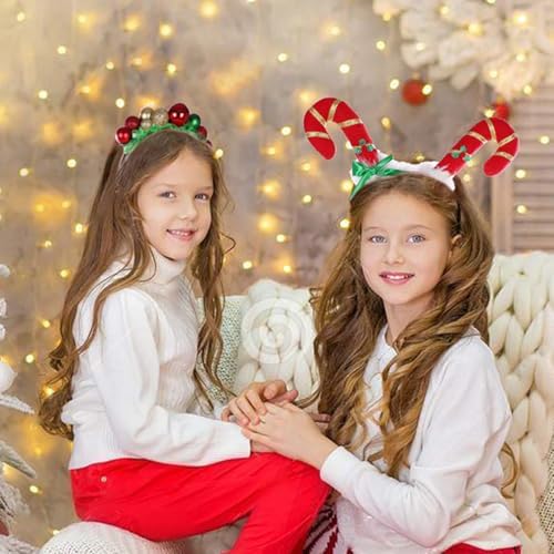 VALICLUD Christmas Hairband with Bells and Hoop
