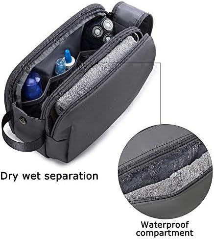 BAGSMART Toiletry Bag for Men - Grey Large