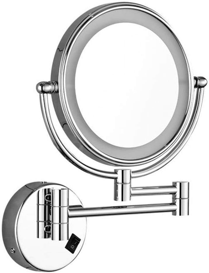 DEIHGE Vanity Mirror Wall Mounted LED Makeup Shaving Mirror Double Side