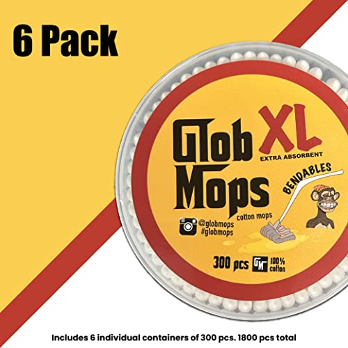 Glob Mops Bendable Cotton Swabs 6-Pack