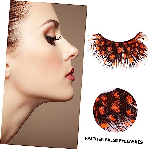 CALLARON 2Pairs Exaggerated Costume False Eyelashes for Halloween Party Makeup