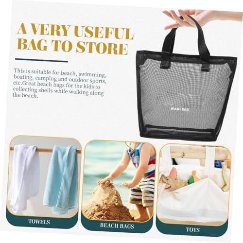 FOYTOKI Nylon Mesh Shower Tote Bag Portable Toiletry Organizer