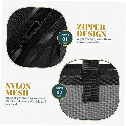 ULTECHNOVO Nylon Mesh Shower Tote Bag Portable Hanging Toiletry Organizer