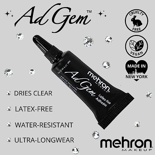 Mehron AdGem Adhesive - Vegan Latex-Free Eyelash Glue