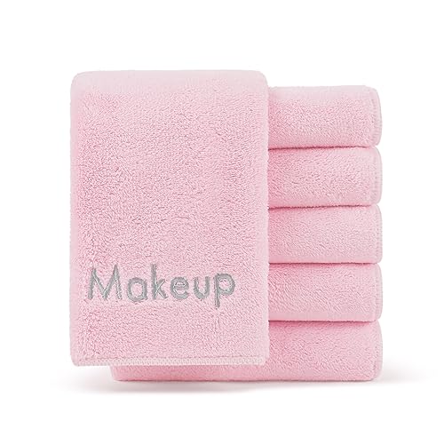 Arkwright Makeup Towels Pack of 6 Pink 13x13in