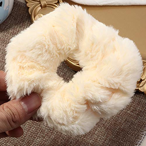 DINPREY 6 Pcs Leopard Towel Scrunchies for Hair Drying