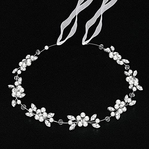 Flower Girl Headpiece with Pearls and Diamonds