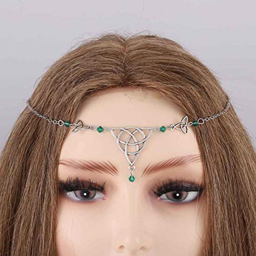 SHAMZBEST Boho Head Chain Crystal Hair Accessory for Women and Girls