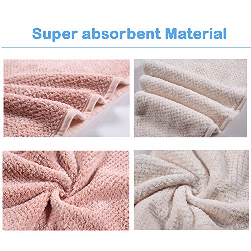 2 Pack Microfiber Hair Towel Wrap with Button 1