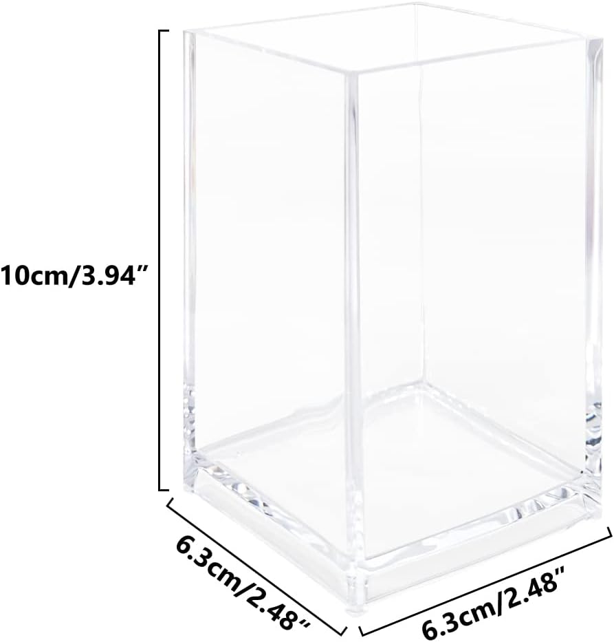 3 Pack Clear Acrylic Cosmetic Pencil Pen Holder