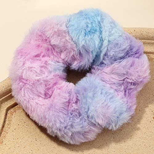 DINPREY 6 Pcs Leopard Towel Scrunchies for Hair Drying