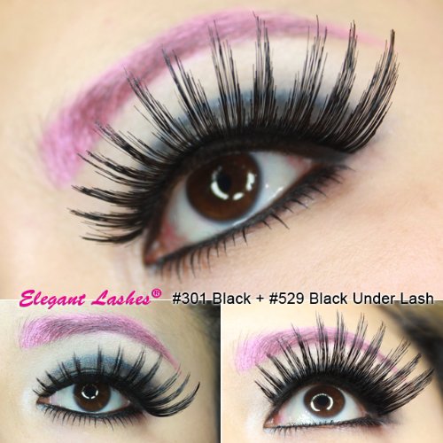 Elegant Lashes 301 Drag Queen Lash - Thick Long Black Human Hair